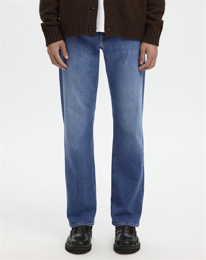 Selected - SLH196-Straight Cleo Flex Jeans - Medium Blue Denim
